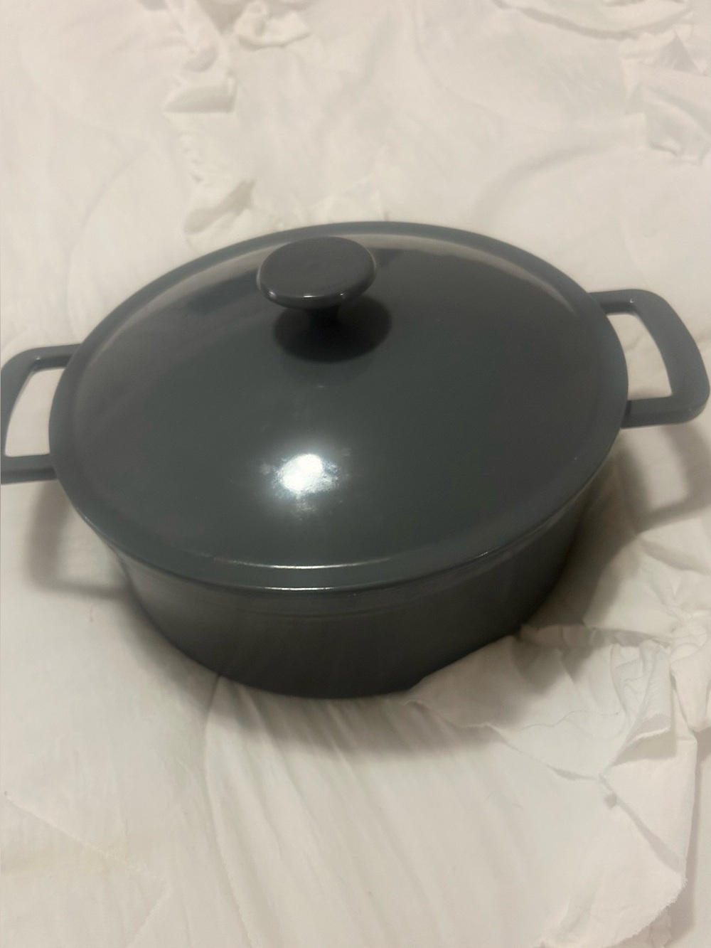 Gray figment Dutch oven